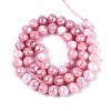 Anti-Tarnish Electroplate Glass Beads Strands GLAA-N056-8mm-04-2