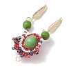 Seed Glass & Synthetic Turquoise Pendant PALLOY-MZ00243-02-4