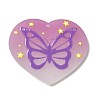 Valentine's Day Printed Heart Theme Acrylic Pendants OACR-B015-01B-02-1