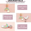 4Pcs 2 Colors 304 Stainless Steel European Dangle Charms STAS-UN0034-28-4