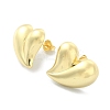 Rack Plating Brass Heart Stud Earrings for Valentine's Day EJEW-Q780-06G-1