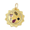 Brass Micro Pave Cubic Zirconia Pendants KK-B114-18G-1