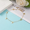 Brass Butterfly Charm Anklets AJEW-AN00362-5