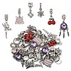 18Pcs 6 Styles Alloy Enamel with Crystal Rhinestone European Dangle Charms FIND-YW0006-85-1