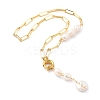 Natural Baroque Pearl Pendant Necklaces NJEW-JN03086-2