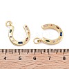 Horseshoe Rack Plating Brass Micro Pave Cubic Zirconia Pendants KK-G512-26G-3