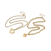 2Pcs 304 Stainless Steel Wing Heart Pendant Double Layer Necklaces for Women NJEW-U044-01G-2