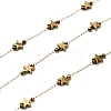 Handmade 304 Stainless Steel Non-magnetic Hematite Beaded Star Link Chains CHS-L032-17G-01-1