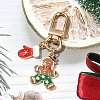 Christmas Alloy Enamel Pendant Decorations HJEW-YW00048-03-1