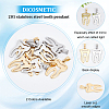 DICOSMETIC 12Pcs 2 Color 201 Stainless Steel Pendants FIND-DC0001-59-4