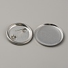 Flat Round Iron Badge Button Parts DIY-WH0297-15C-2