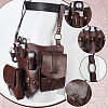 Retro PU Leather Magic Potions Belt Pouch Waist Bags AJEW-WH0270-362-3