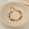 304 Stainless Steel Figaro Chains Bracelets for Women SA-CBA4051-10G-1
