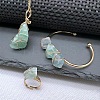 Wire Wrapped Nuggets Natural Fluorite Pendant Necklace & Cuff Bangle & Rings Sets FS-WG99384-01-1