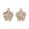 304 Stainless Steel Micro Pave Cubic Zirconia Charms STAS-N115-50G-1