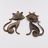 Tibetan Style Alloy Kitten Pendants LS-TIBEP-22758-AB-NR-2