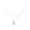 Natural Rose Quartz Geometry Pendant Necklace NJEW-JN04239-07-3