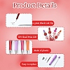 86Pcs Valentine's Day Themed Plastic Beadable Pens DIY-YW0012-28-3