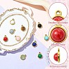 10Pcs 10 Styles Mixed Gemstone Half Round Charms G-CJ0001-81-3