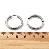 201 Stainless Steel Hoop Earrings LS-EJEW-P304-15B-P-5