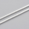 Brass Square Snake Chain Necklace Making MAK-T006-10A-S-3