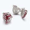 Heart Brass Enamel Prayer Box Pendants LS-KK-24X21-1