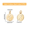 18Pcs 3 Colors 304 Stainless Steel Charms STAS-DC0003-02-3