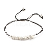 Synthetic Howlite Chips Braided Bead Bracelet BJEW-JB08019-13-1