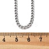 Non-Tarnish 304 Stainless Steel Curb Chain Necklaces X-NJEW-H492-01P-2