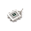Brass Micro Pave Cubic Zirconia Pendants KK-U033-02P-03-2