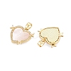 Brass Micro Pave Clear Cubic Zirconia Pendants KK-N254-198G-2