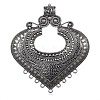 Heart Tibetan Style Alloy Chandelier Components Links PALLOY-F083-01AS-1