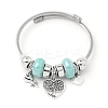 European Style Stainless Steel & Alloy Charm Bangles for Women PW-WG243C0-06-1