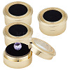 4Pcs Round Alloy Loose Diamond Storage Boxes CON-BC0008-09-1