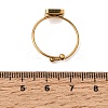 Square 304 Stainless Steel Open Cuff Bangle Makings with Bezel Tray SA-CBABF3F-04G-02-3