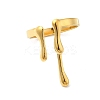 Ion Plating(IP) 304 Stainless Steel Melting Drop Open Cuff Rings for Women RJEW-L107-001G-2