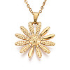 304 Stainless Steel Pendant Necklaces NJEW-T018-25G-4