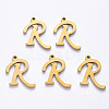 PVD Vacuum Plating 201 Stainless Steel Charms LS-STAS-R105-R-G-2