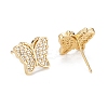 Butterfly Sparkling Cubic Zirconia Stud Earrings for Girl Women EJEW-H126-11G-2