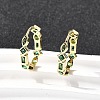 Brass Micro Pave Cubic Zirconia Hoop Earrings EJEW-P322-02G-2