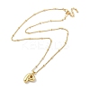 Initial Letter Brass Pendant Necklace NJEW-A015-21G-P-2