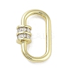 Brass Micro Pave Cubic Zirconia Keychain Rings X-KK-M293-50G-1