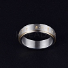 Om Mani Padme Hum 201 Stainless Steel Rotatable Finger Ring PW-WG12553-04-3