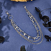 1Pc Aluminum & Alloy Spike Rivets 3 Layer Trousers Chains AJEW-SC0031-17-3