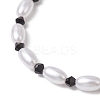 ABS Plastic Imitation Pearl Beaded Stretch Bracelets BJEW-JB11908-3