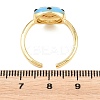 Brass Micro Pave Cubic Zirconia Cuff Open Rings for Women RJEW-K264-16G-01-5