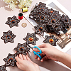 Iron on/Sew on Ethnic Style Embroidery Flower Polyester Lace Ribbons OCOR-WH0060-47D-3