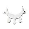 304 Stainless Steel Moon with Drop Links Connector Charms LS-STAS-D202-11P-1