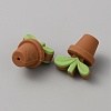 Leaf Pot Food Grade Eco-Friendly Silicone Beads LS-SIL-WH0014-18G-2
