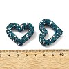 Heart Shape Polymer Clay Rhinestone Beads CLAY-NH0001-09B-4